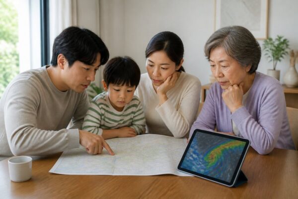 폭우가 시작되기 전 가족이 정할 대피 장소와 연락 방법