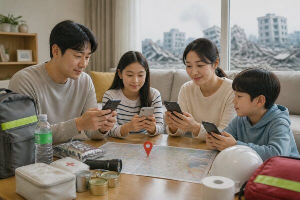 가족이 떨어져 있을 때 지진 후 연락 순서를 정하는 방법